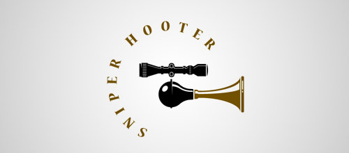 sniper gun logo design