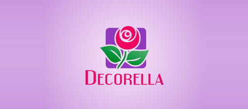 decorella rose logo design