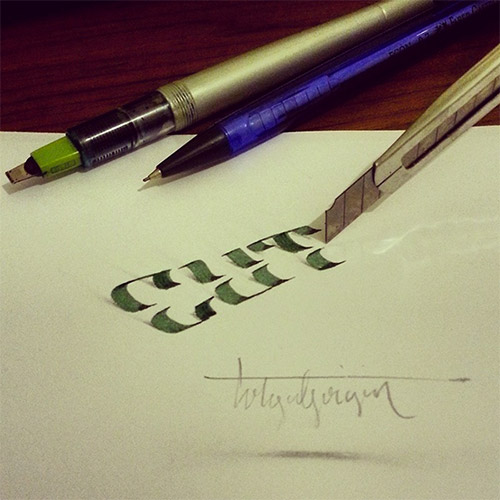 cut tolga girgin typography