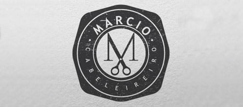 marcio scissors logo design