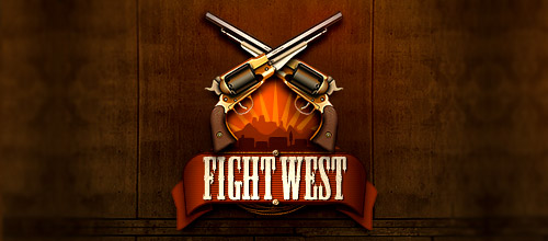 fight west gun logo design
