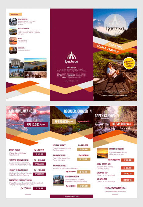 travel trifold brochure