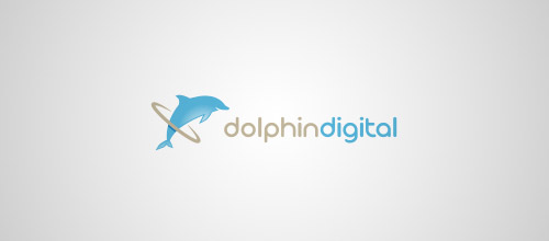 dolphin digital logo design