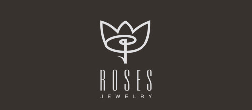 roses jewelry logo design