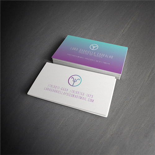 blue violet gradient business card