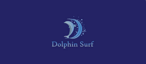 dolphin surf logo design