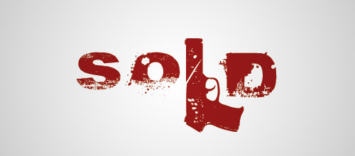 sold gun logo design