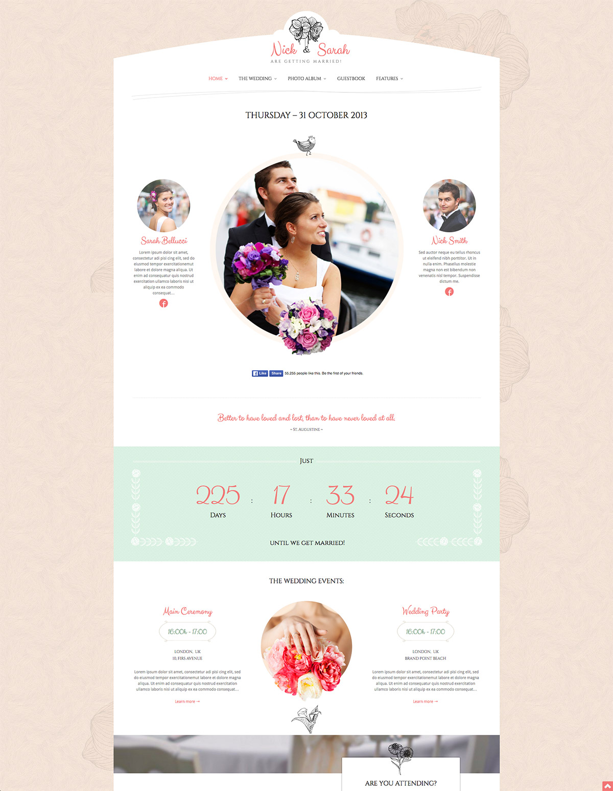 responsive wedding theme