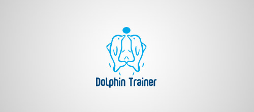 dolphin trainer logo design