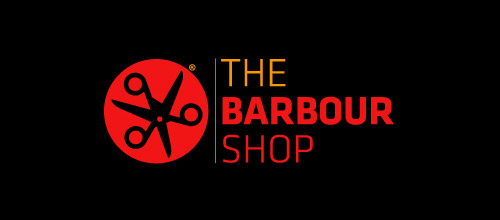 barbour shop scissors logo design
