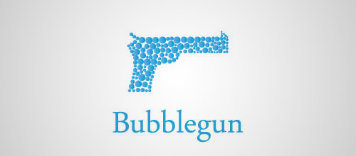 bubblegun gun logo design