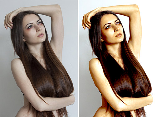 golden skin retouch photoshop tutorial
