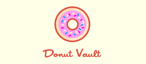 donut vault logo design