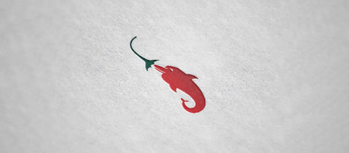 hot dolphin logo design