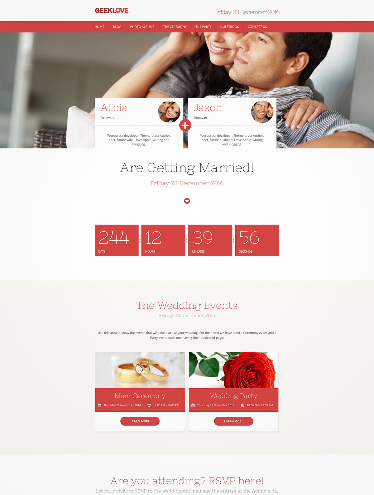 love wedding wordpress theme