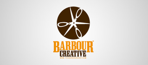 barbour scissors logo design