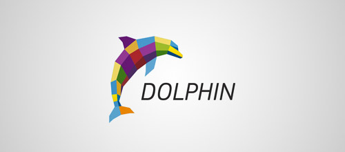 colorful dolphin logo design