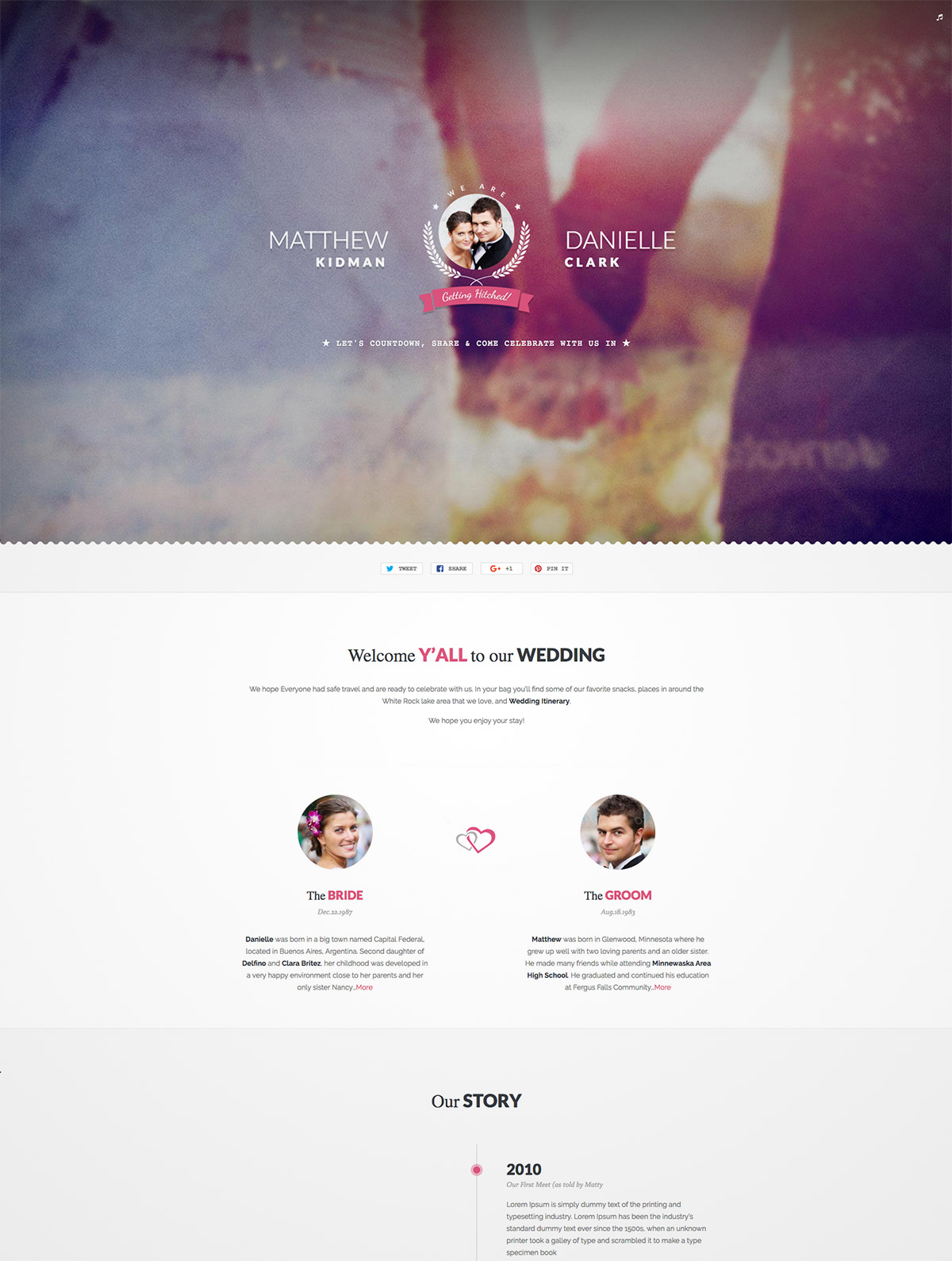 unique wedding wordpress theme