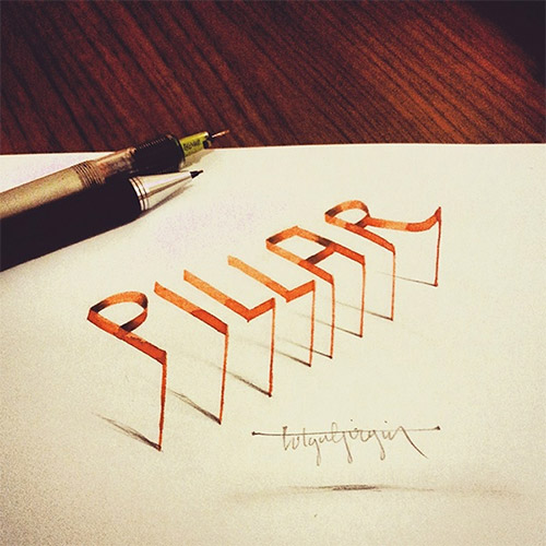 pillar calligraphy tolga girgin