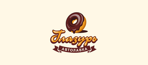 glazur donut logo design