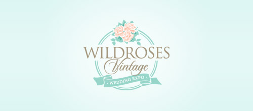 wildrose rose logo design