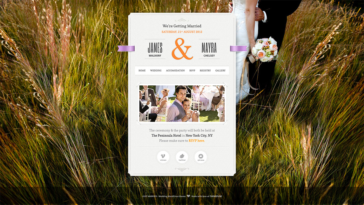 married wordpress theme