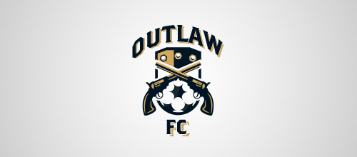 outlaw gun logo design