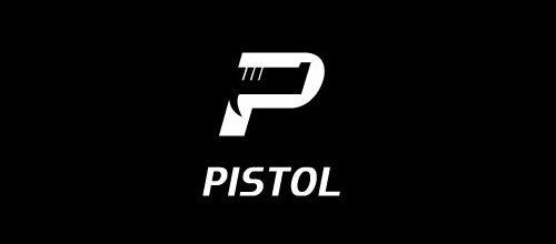 pistol gun logo design