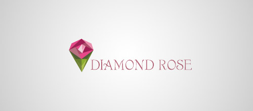 diamond rose logo design