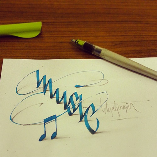 music letters 3D tolga