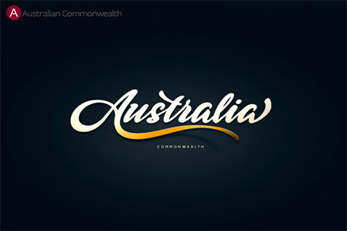 Australia typography logo