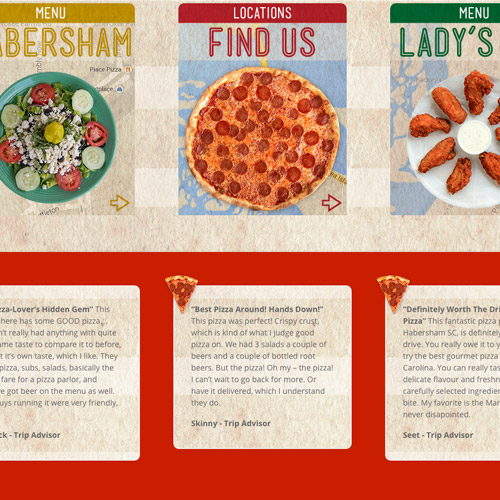 pizza website design