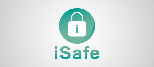 safe padlock logo design