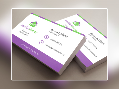 violet business card design