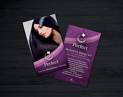 perfect violet business card