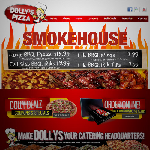 dolly pizza website