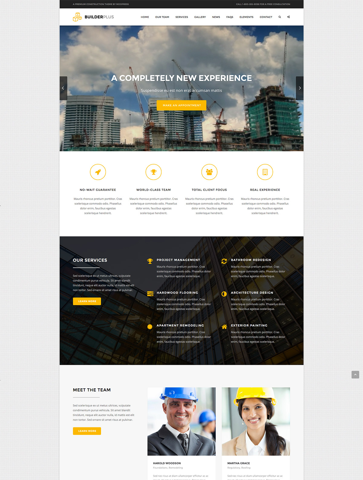 construction business wordpress
