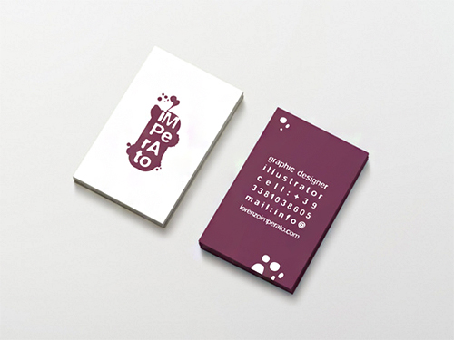 graphic designer violet business card