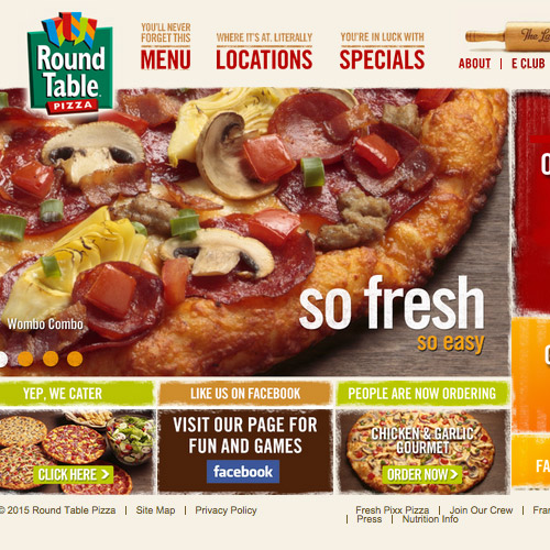 round table pizza website