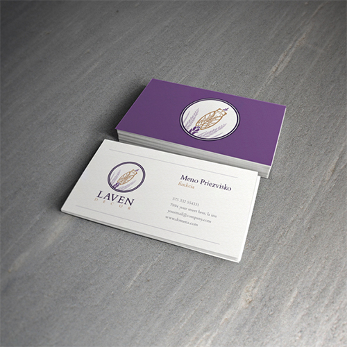 luxury violet business card