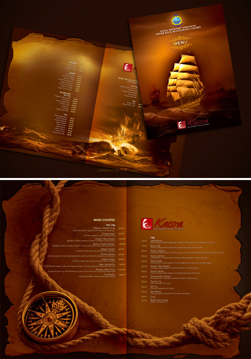 naval restaurant brochure