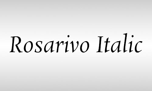 rosarivo italic font free