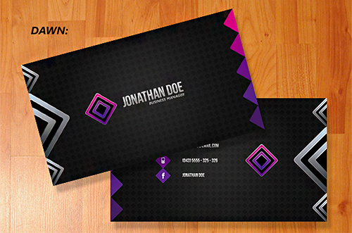 violet black business card