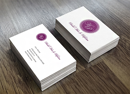 bridal violet business card