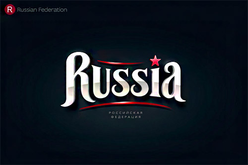 Russia logo typography