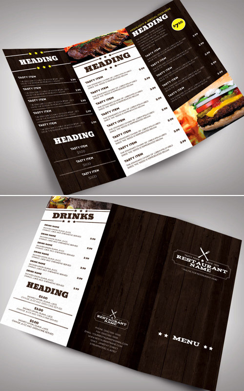 modern restaurant brochure design