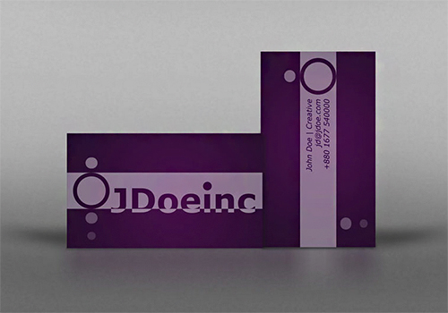 sample violet business card