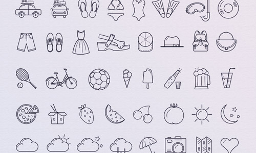 summer icons freebie