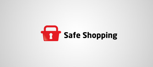 safe shopping lock logo