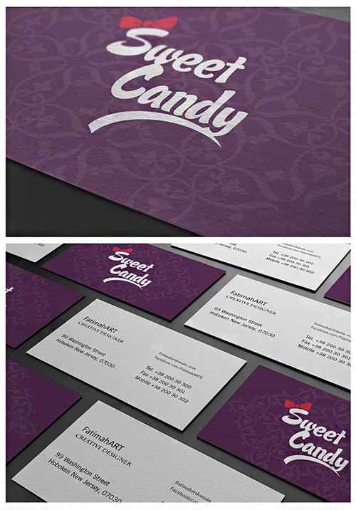 sweet violet business card